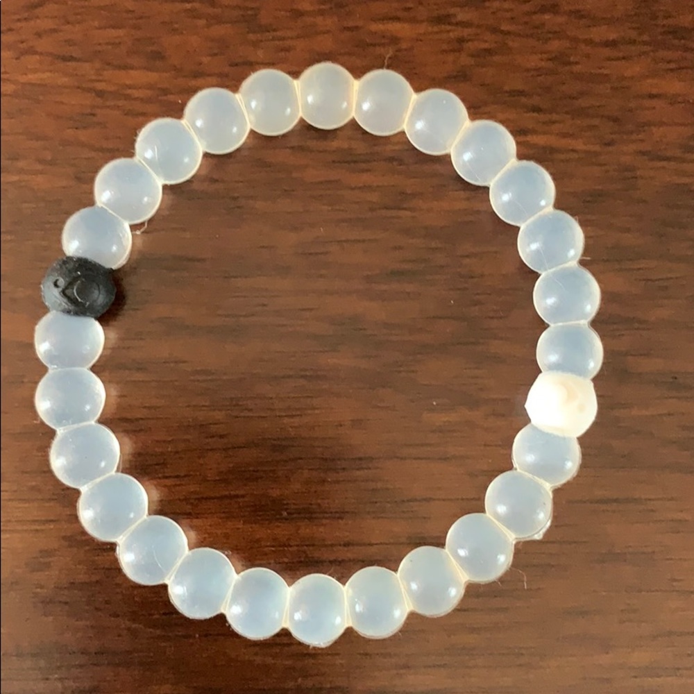 Lokai bracelet Clear with Black and White Bead